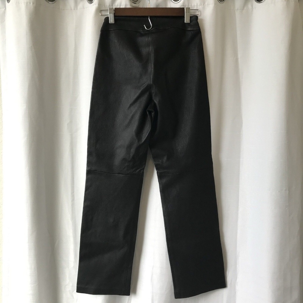 Jarbo CATERINA ANKLE STRAIGHT LEG PANT IN STRETCH LEATHER Size 32 Eu 2-4 Us - Picture 7 of 16